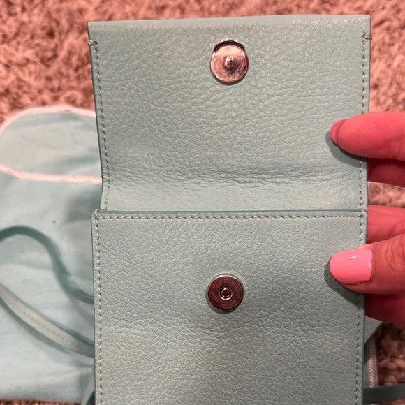 Tiffany & Co. Blue Leather Phone Bag - Picture 6 of 6